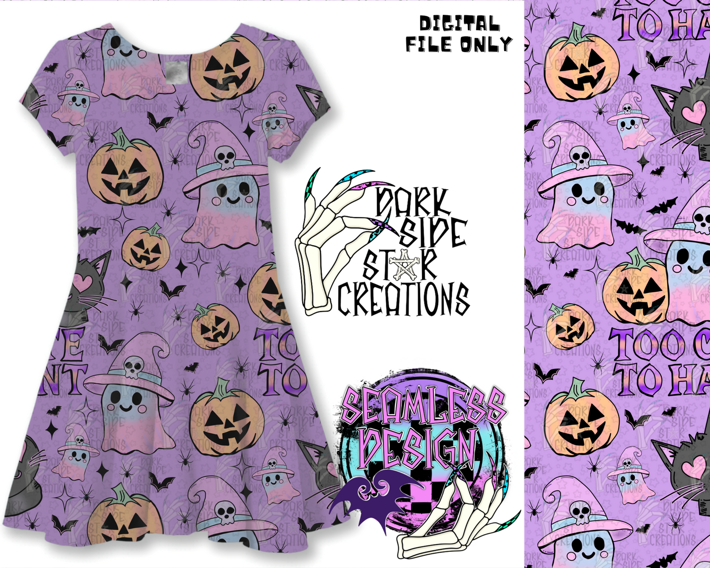 Everyday Halloween Designs Collab with The Spunky Mama  PNG | Collab | 300 DPI | PNG | Seamless | Digital Files Only (10)