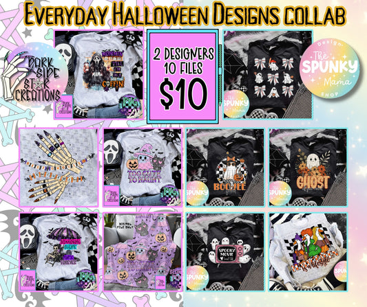 Everyday Halloween Designs Collab with The Spunky Mama  PNG | Collab | 300 DPI | PNG | Seamless | Digital Files Only (10)