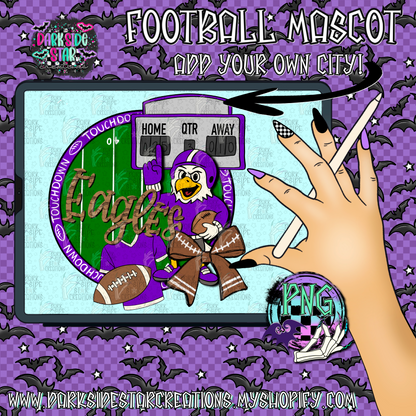 Football Mascot Eagles PNG | 300 DPI | PNG | Digital Files Only (1)