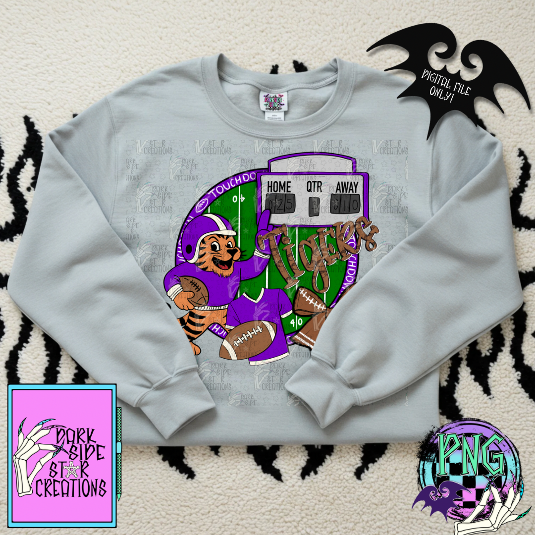 Football Mascot Tigers PNG | 300 DPI | PNG | Digital Files Only (1)
