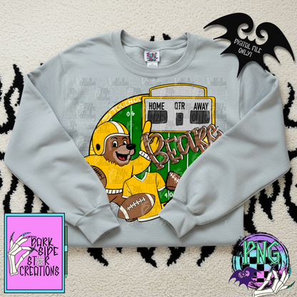 Football Mascot Bears PNG | 300 DPI | PNG | Digital Files Only (1)
