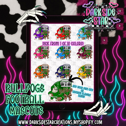 Football Mascot Bulldogs PNG | 300 DPI | PNG | Digital Files Only (1)