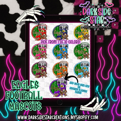 Football Mascot Eagles PNG | 300 DPI | PNG | Digital Files Only (1)