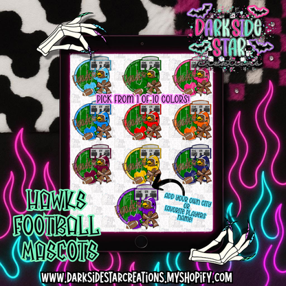 Football Mascot Hawks PNG | 300 DPI | PNG | Digital Files Only (1)