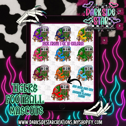 Football Mascot Tigers PNG | 300 DPI | PNG | Digital Files Only (1)