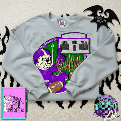 Football Mascot Bulldogs PNG | 300 DPI | PNG | Digital Files Only (1)