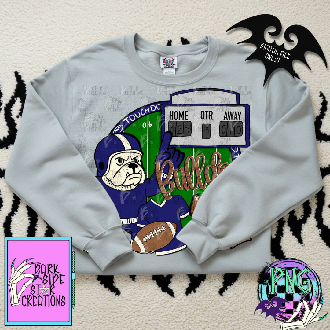 Football Mascot Bulldogs PNG | 300 DPI | PNG | Digital Files Only (1)