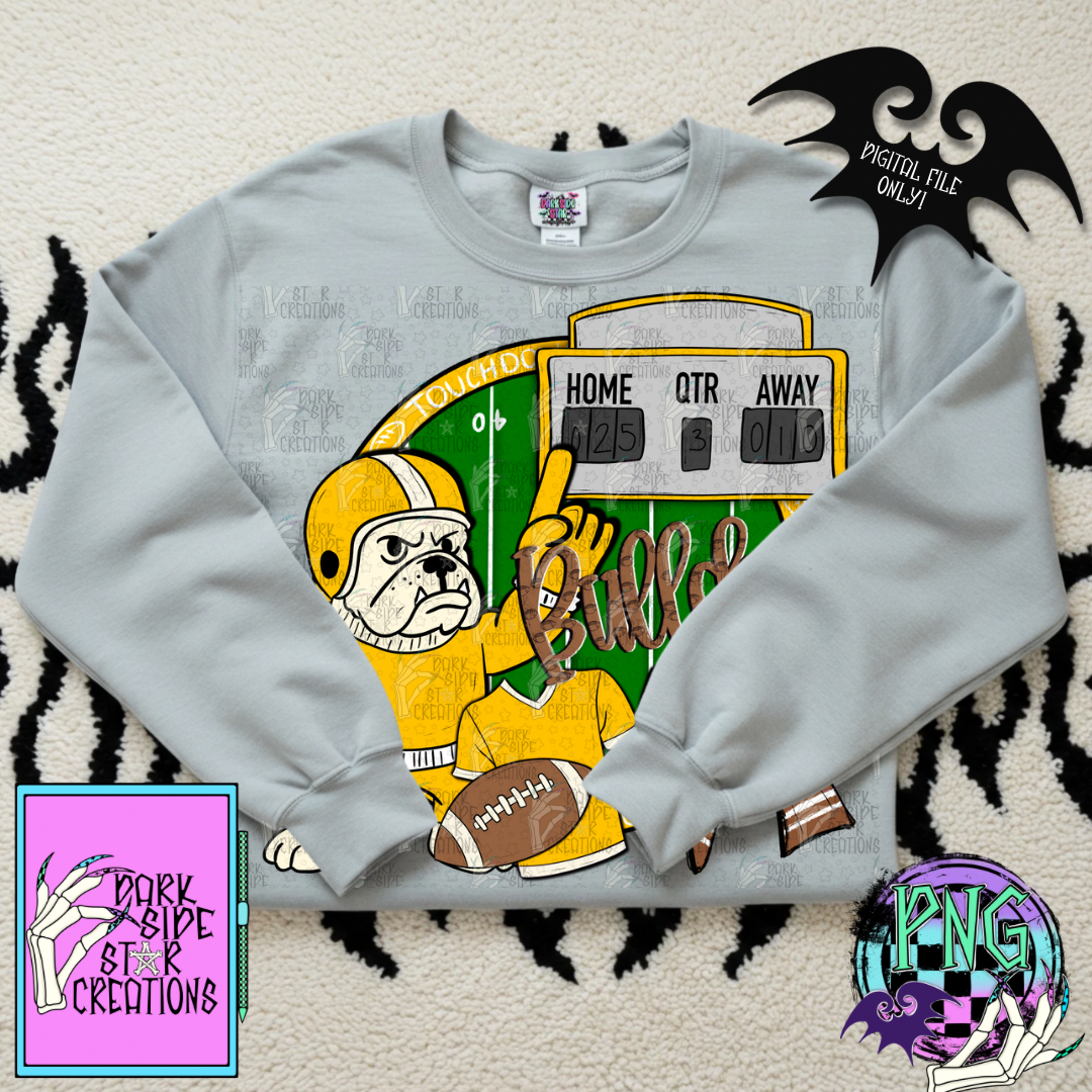 Football Mascot Bulldogs PNG | 300 DPI | PNG | Digital Files Only (1)