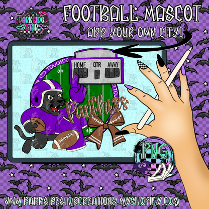 Football Mascot Panthers PNG | 300 DPI | PNG | Digital Files Only (1)