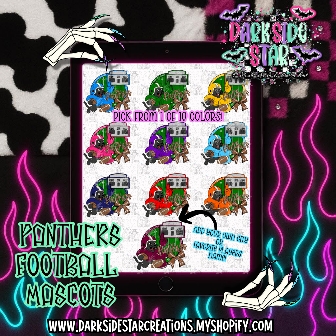 Football Mascot Panthers PNG | 300 DPI | PNG | Digital Files Only (1)