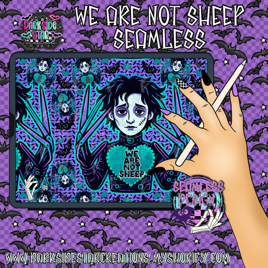 We Are Not Sheep Seamless Design PNG | 300 DPI | 12X12 | Seamless | PNG | Digital Files Only (1)