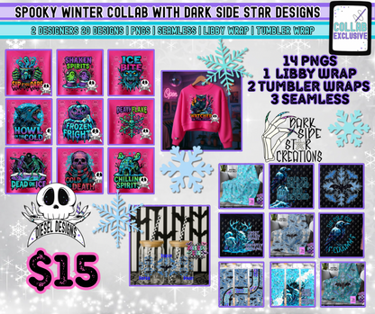 Spooky Winter Collab With Diesel Designs| Collab | 300 DPI | PNG | Tumbler Wrap | Seamless | Libby Wrap | Digital Files Only (20)