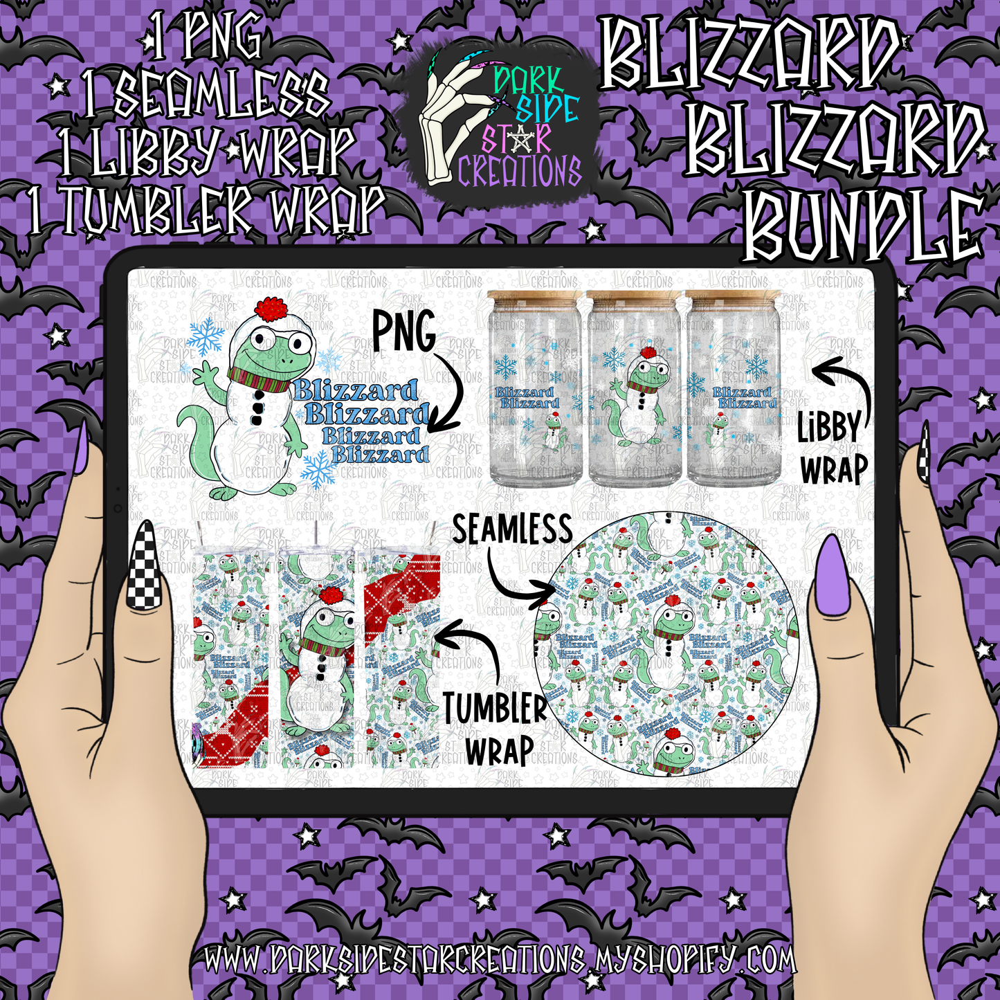 Blizzard Blizzard Bundle PNG | 300 DPI | PNG | Bundle | Digital Files Only (4)
