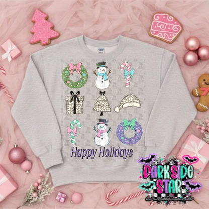 HAPPY HOLIDAYS PNG | 300 DPI | PNG | Digital Files Only (1)