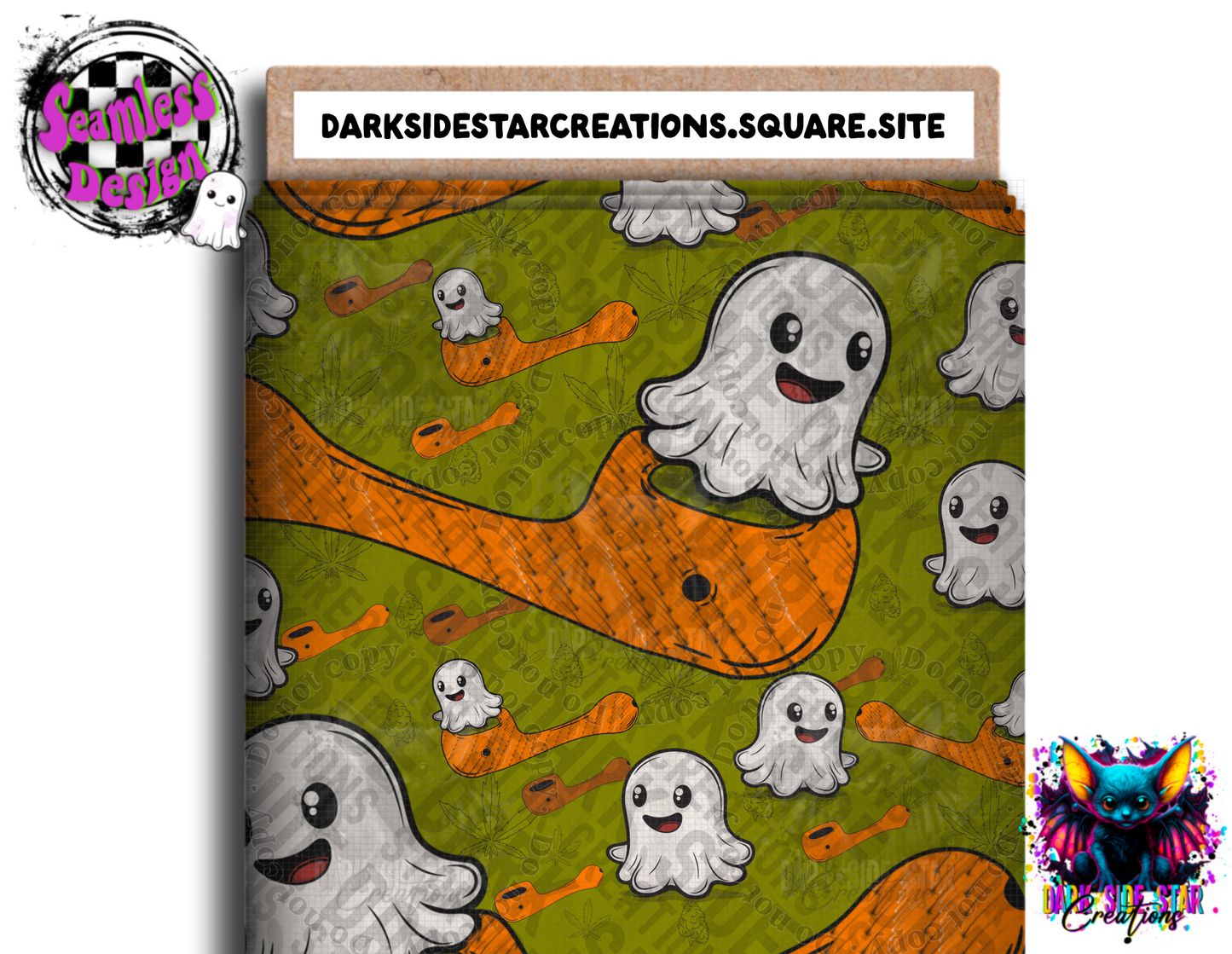 Pack A Boo-wl Seamless Design PNG | 300 DPI | 12X12 | Seamless | PNG | Digital Files Only (3 Sizes Included)