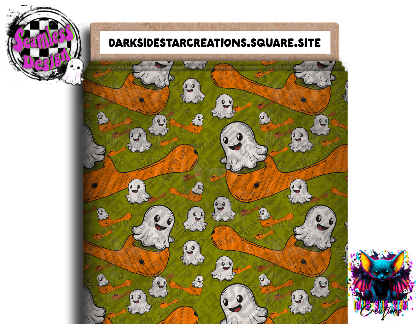 Pack A Boo-wl Seamless Design PNG | 300 DPI | 12X12 | Seamless | PNG | Digital Files Only (3 Sizes Included)