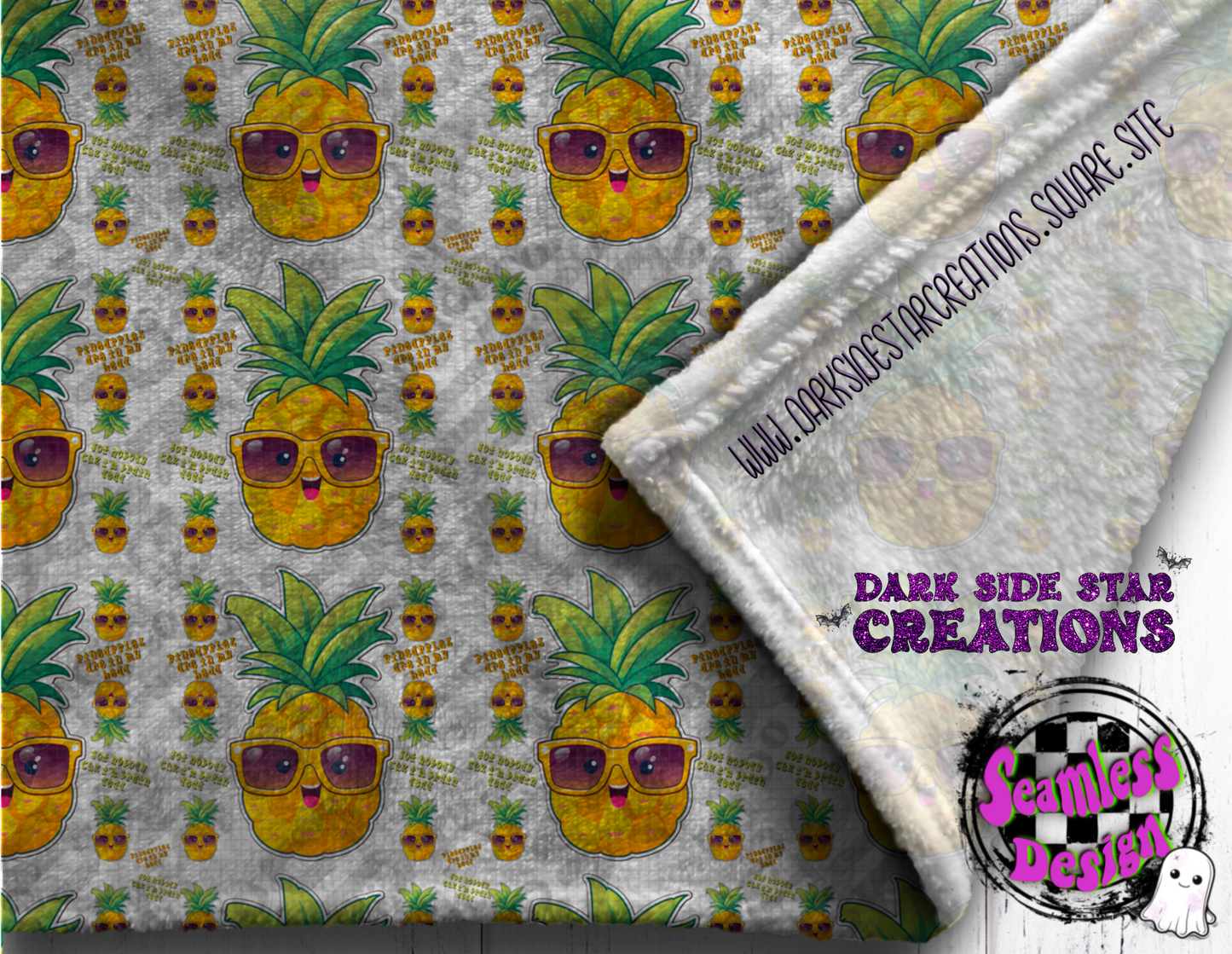 Pineapples Are In My Head Glass Animals Seamless Design PNG | 300 DPI | 12X12 | Seamless | PNG | Digital Files Only (1)