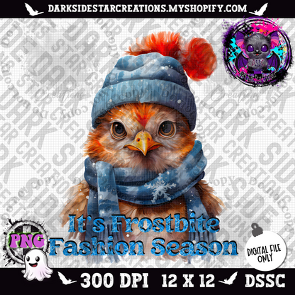 Frostbite Fashion Season Chicken PNG | 300 DPI | PNG | Digital Files Only (1)