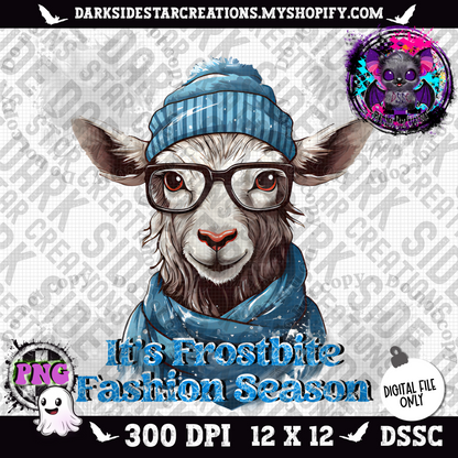 Frostbite Fashion Season Goat PNG | 300 DPI | PNG | Digital Files Only (1)