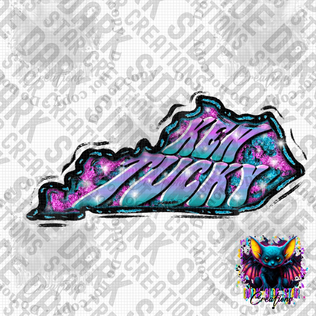 Funky Color Kentucky Shape PNG | 300 DPI | PNG | Digital Files Only (1)