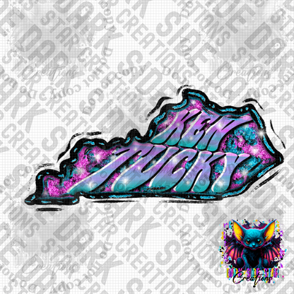 Funky Color Kentucky Shape PNG | 300 DPI | PNG | Digital Files Only (1)