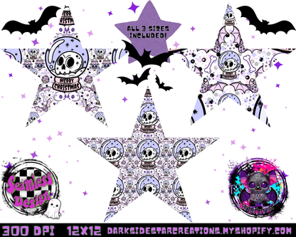 Merry Creepmas Seamless Design PNG | 300 DPI | 12X12 | Seamless | PNG | Digital Files Only (3 Sizes Included)