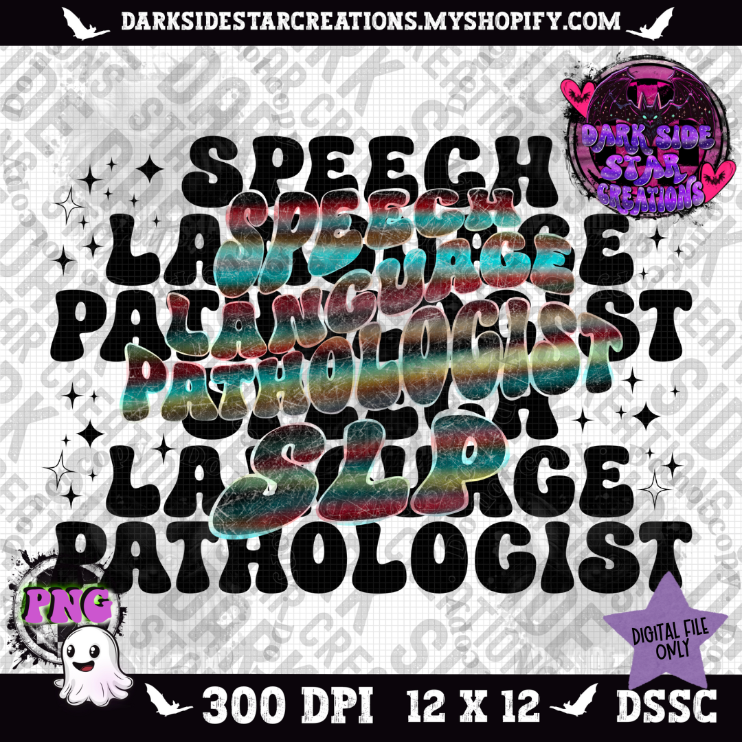 Speech Language Pathologist SLP PNG | 300 DPI | PNG | Digital Files Only (1)