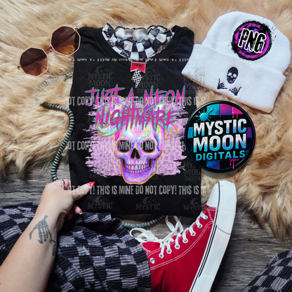 Neon Nightmares Collab With Mystic Moon Digitals | Collab | 300 DPI | PNG | Seamless | Tumbler Digital Files Only