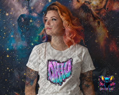 Funky Color Ohio Shape PNG | 300 DPI | PNG | Digital Files Only (1)