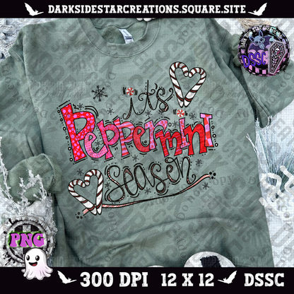 It's Peppermint Season Pinkish PNG | 300 DPI | PNG | Digital Files Only (1)