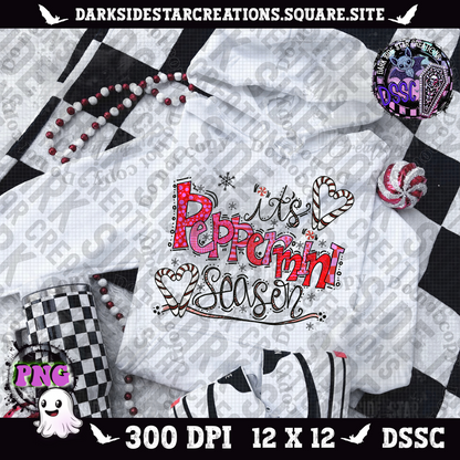 It's Peppermint Season Pinkish PNG | 300 DPI | PNG | Digital Files Only (1)