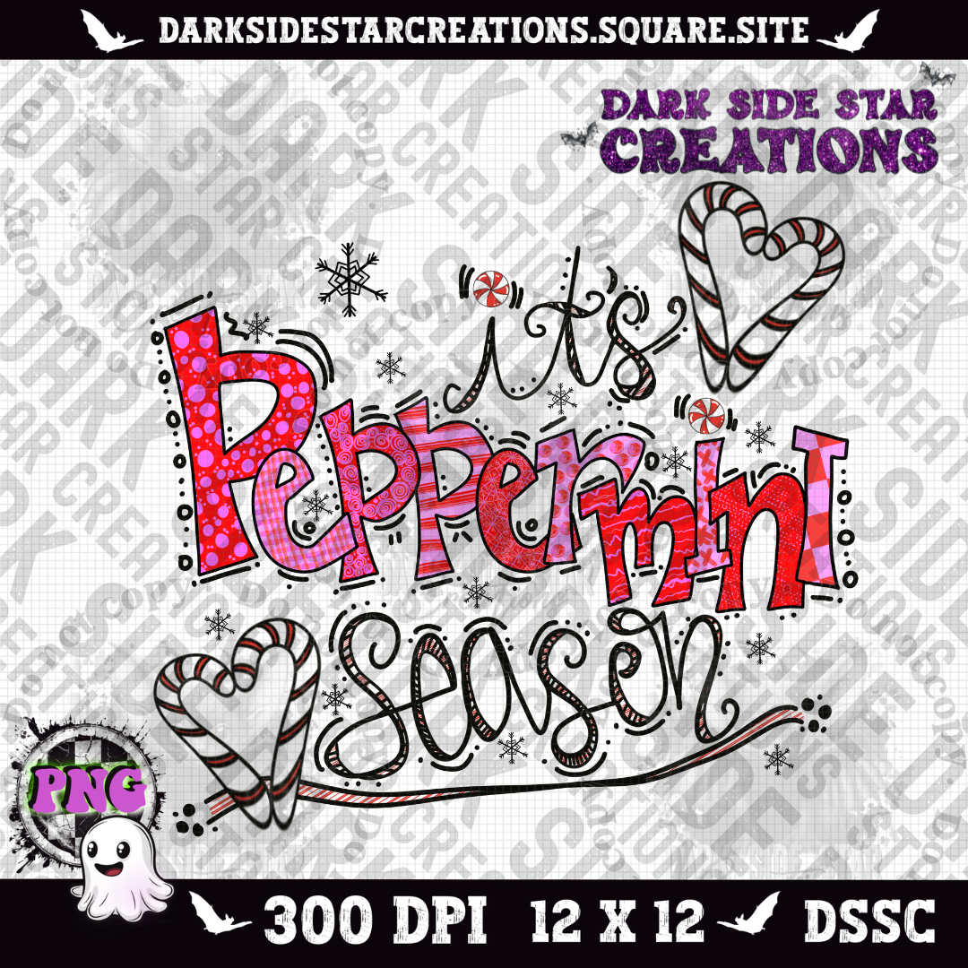 It's Peppermint Season Pinkish PNG | 300 DPI | PNG | Digital Files Only (1)
