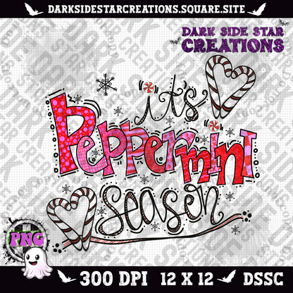 It's Peppermint Season Pinkish PNG | 300 DPI | PNG | Digital Files Only (1)