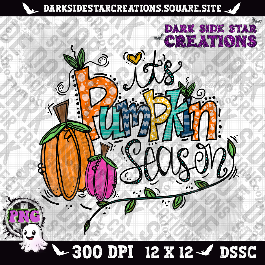 It's Pumpkin Season V6 PNG | 300 DPI | PNG | Digital Files Only (1)