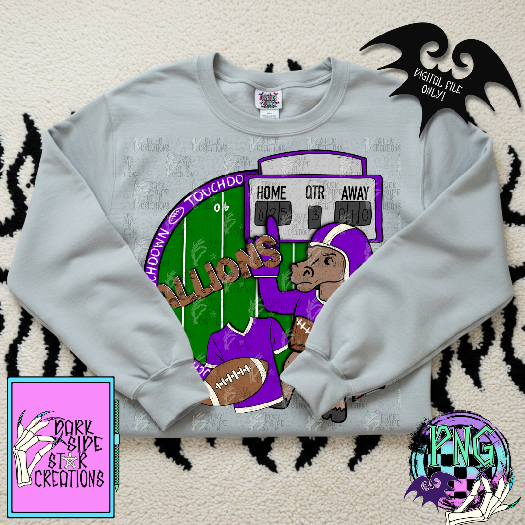 Football Mascot Stallions PNG | 300 DPI | PNG | Digital Files Only (1)