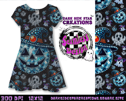Boo-gie Bling Seamless Design PNG | 300 DPI | 12X12 | Seamless | PNG | Digital Files Only (2 Sizes Included))
