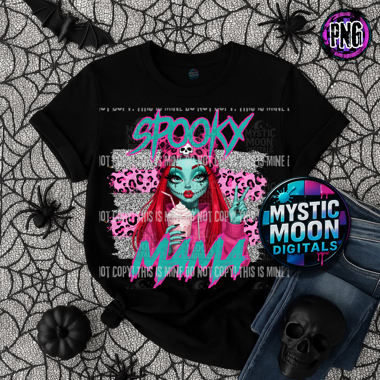 Neon Nightmares Collab With Mystic Moon Digitals | Collab | 300 DPI | PNG | Seamless | Tumbler Digital Files Only