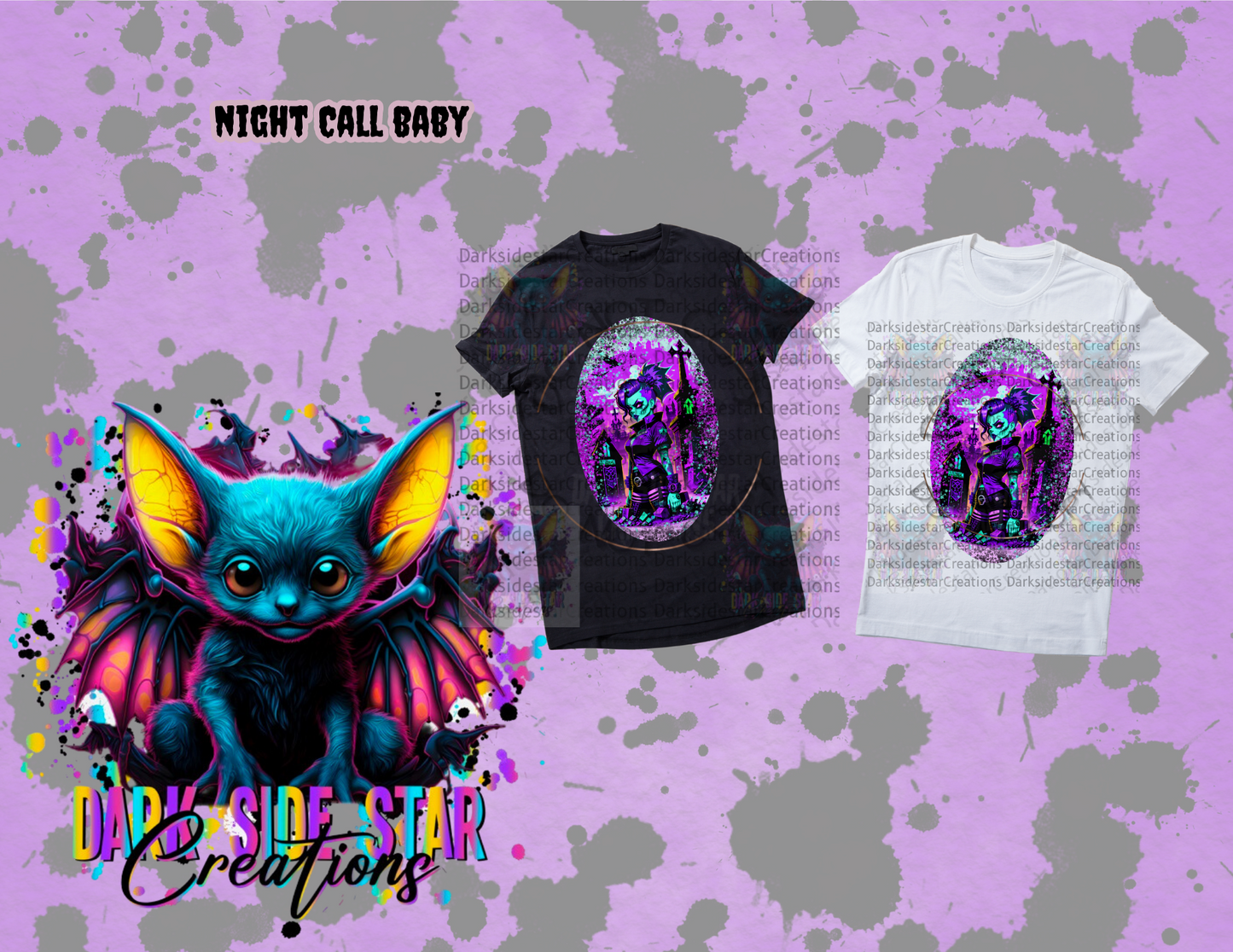 Night Call Baby Digital Creation PNG/SVG Zombie Girl