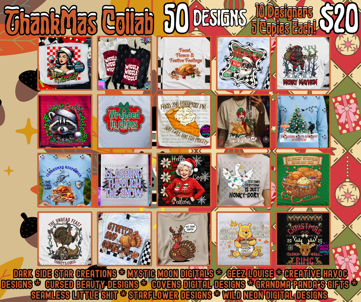 Thankmas Collab Bundle | Collab | 300 DPI | PNG | Digital Files Only
