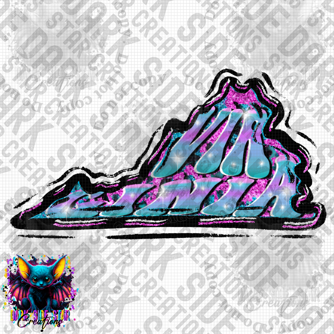 Funky Color Virginia Shape PNG | 300 DPI | PNG | Digital Files Only (1)
