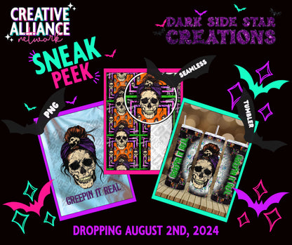 Creepin It Real Creative Alliance Network CAN Collab 3rd August 2nd 2024 PNG | Tumbler | Collab | 300 DPI | PNG | Digital Files Only (36)