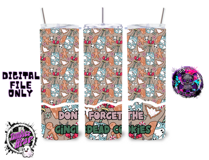 Ginger Dead Cookies Tumbler Wrap Design PNG | 300 DPI | Tumbler Wrap | PNG | Digital Files Only (1)