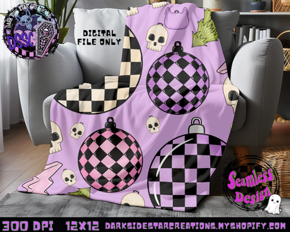 Emo Christmas Seamless Lavender Designs PNG | 300 DPI | 12X12 | Seamless | PNG | Digital Files Only ( 3 Sizes Included)