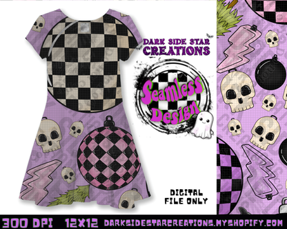 Emo Christmas Seamless Lavender Designs PNG | 300 DPI | 12X12 | Seamless | PNG | Digital Files Only ( 3 Sizes Included)