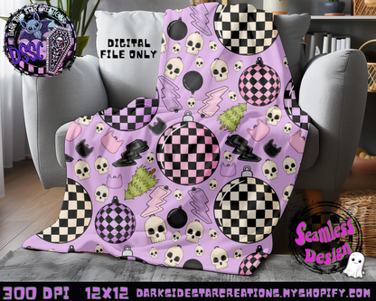 Emo Christmas Seamless Lavender Designs PNG | 300 DPI | 12X12 | Seamless | PNG | Digital Files Only ( 3 Sizes Included)