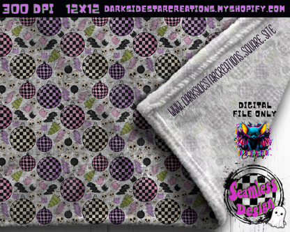 Emo Christmas Seamless White Designs PNG | 300 DPI | 12X12 | Seamless | PNG | Digital Files Only ( 3 Sizes Included)