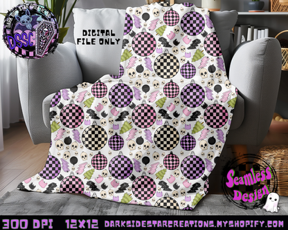 Emo Christmas Seamless White Designs PNG | 300 DPI | 12X12 | Seamless | PNG | Digital Files Only ( 3 Sizes Included)