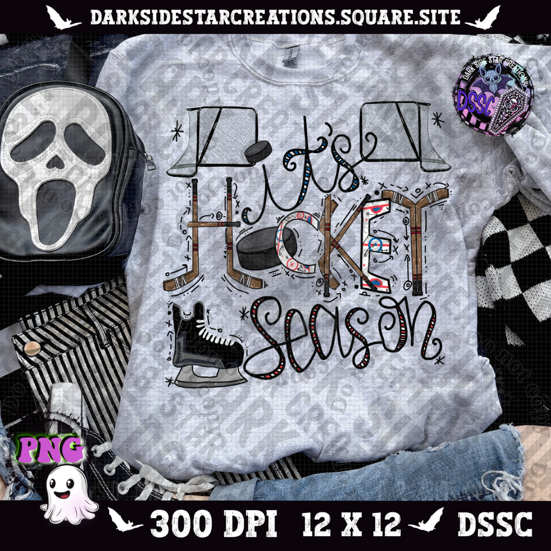 It's Hockey Season PNG | 300 DPI | PNG | Digital Files Only (1)