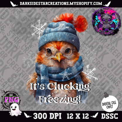 Clucking Freezing! Chicken PNG | 300 DPI | PNG | Digital Files Only (1)
