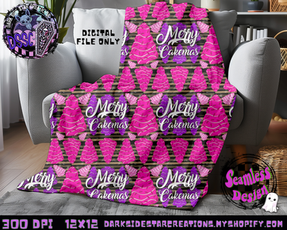 Merry Cakemas Seamless Design PNG | 300 DPI | 12X12 | Seamless | PNG | Digital Files Only (1)